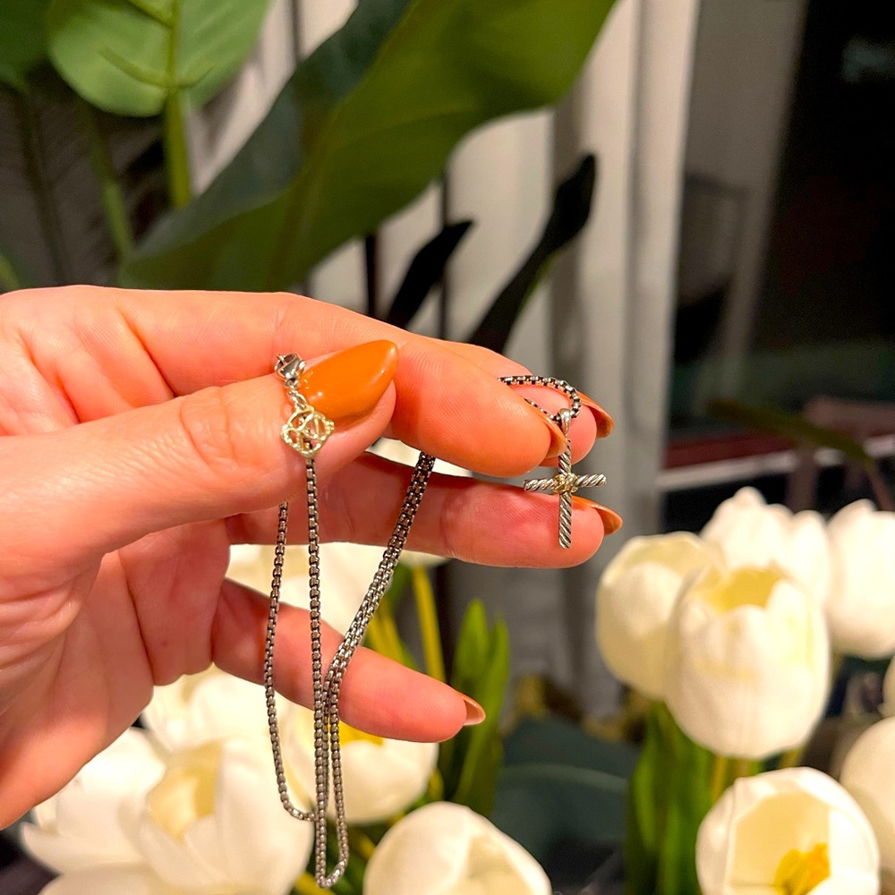 David Yurman classic cross necklace.